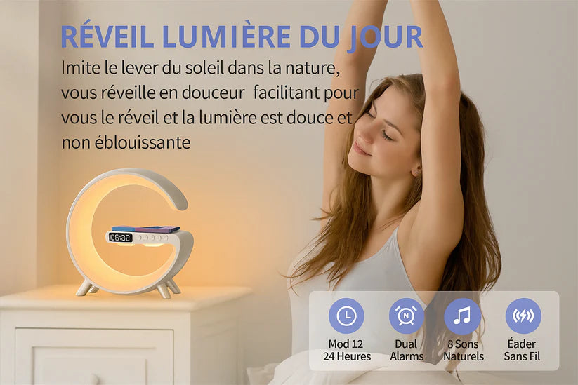 haut-parleur et chargeur sans fil LED