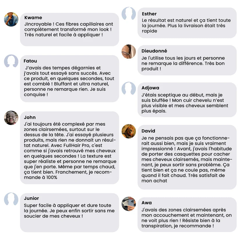 Fibres Capillaires pour la Perte de Cheveux